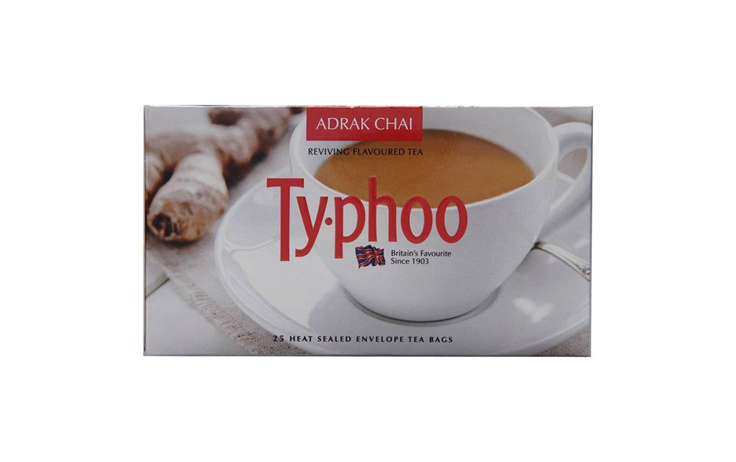 Typhoo Adrak Chai - Reviving Flavoured Tea   Box  25 pcs